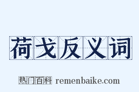 荷戈反义词是什么意思的图片